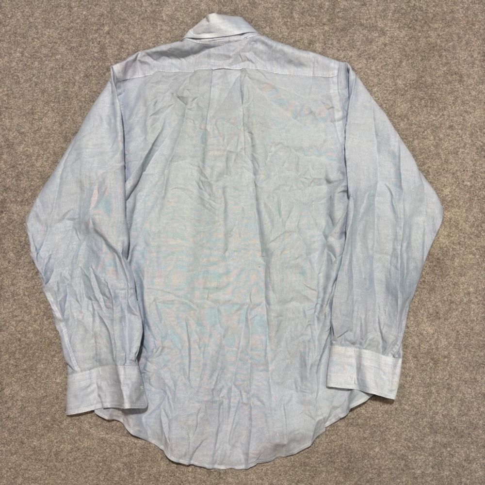 Vintage Gant Shirtmakers Hutzler's Baltimore Blue Oxford Button Down Shirt Mens - Picture 6 of 7